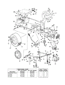 Engine Accessories, Wheels Rear, Deck Lift parts for Yard Machines Garden Tractor 14AI825H352 / 2001 from AppliancePartsPros.com