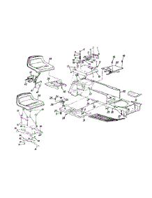 Seat & Frame parts for Yard Machines Garden Tractor 14AI845H129 / 2001 from AppliancePartsPros.com