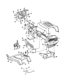 Hood Style 5 parts for Yard Machines Garden Tractor 14AI845H352 / 2002 from AppliancePartsPros.com