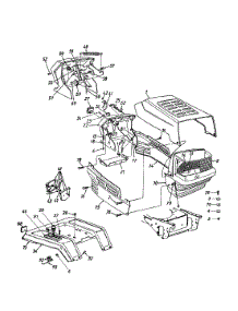 Hood Style 5 parts for Yard Machines Garden Tractor 14AJ835P352 / 1998 from AppliancePartsPros.com