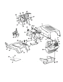 Hood Style 0 & Fender parts for Yard Machines Garden Tractor 14AS820H352 / 2000 from AppliancePartsPros.com