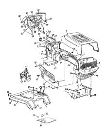 Hood Style 5 & Fender parts for Yard Machines Garden Tractor 14AS825H000 / 2000 from AppliancePartsPros.com