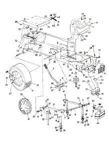 Lift Handle, Lift Pivot Bracket, And Rear Wheel Assembly parts for Yard Machines Garden Tractor 14AS82AH013 / 1997 from AppliancePartsPros.com