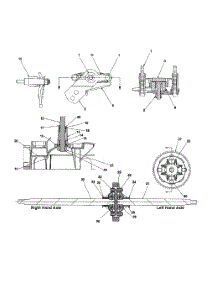 Axle, Rear, Brakes, Differential parts for Yard Machines Garden Tractor 14AS848H022 / 2000 from AppliancePartsPros.com