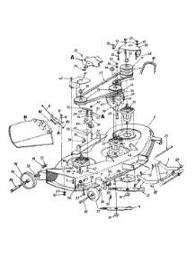Cutting Deck Assembly "H" parts for Yard Machines Garden Tractor 14AS848H022 / 2000 from AppliancePartsPros.com