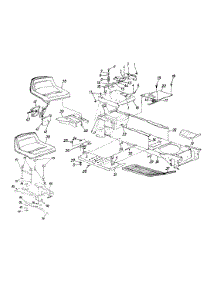 Seat, Fuel Tank, Frame parts for Yard Machines Garden Tractor 14AS848H022 / 2000 from AppliancePartsPros.com