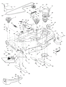 Deck Assembly H parts for Yard Machines Garden Tractor 14AT808H129 / 2003 from AppliancePartsPros.com