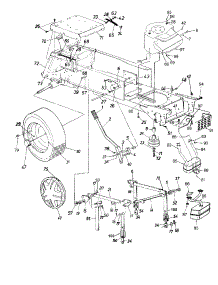 Lift Assembly, Gas Tank, Muffler parts for Yard Machines Garden Tractor 14BI845H129 / 2002 from AppliancePartsPros.com