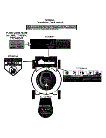 Labels parts for Yard Machines Electric Mower 18A-407-062 / 2002 from AppliancePartsPros.com