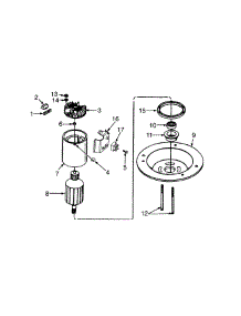 Motor Assembly  (Part# 624-0072) parts for Yard Machines Electric Mower 18A-707-136 / 1997 from AppliancePartsPros.com