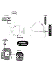 Label Map Yard Machines parts for Yard Machines Tiller 21A-240M000 / 2009 from AppliancePartsPros.com