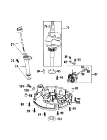 1X65tu Crankshaft & Cover parts for Yard Machines Tiller 21A-24MB700 / 2015 from AppliancePartsPros.com