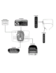 Label Map 21A-24Mk052 parts for Yard Machines Tiller 21A-24MK052 / 2011 from AppliancePartsPros.com