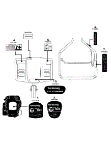 Label Map M000 N200 parts for Yard Machines Tiller 21A-250N200 / 2008 from AppliancePartsPros.com