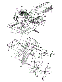 Tine & Chain Case Assembly parts for Yard Machines Tiller 21A-340-062 / 1998 from AppliancePartsPros.com