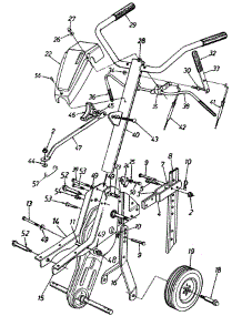 Wheel And Handle Assembly parts for Yard Machines Tiller 21A-390-700 / 1997 from AppliancePartsPros.com