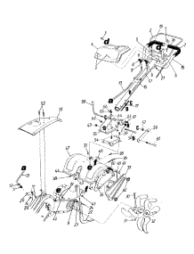 Handle Assembly / Tine Assembly parts for Yard Machines Tiller 21A-410-700 / 1997 from AppliancePartsPros.com