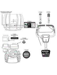 Label Map 21Aa40m1000 parts for Yard Machines Tiller 21AA40M1000 / 2011 from AppliancePartsPros.com