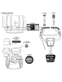 Label Map 21Aa40m1029 parts for Yard Machines Tiller 21AA40M1029 / 2011 from AppliancePartsPros.com