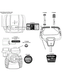 Label Map 21Aa40m1052 parts for Yard Machines Tiller 21AA40M1052 / 2011 from AppliancePartsPros.com
