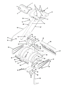 Handle & Tine Shield 412 parts for Yard Machines Tiller 21AA412A052 / 2008 from AppliancePartsPros.com