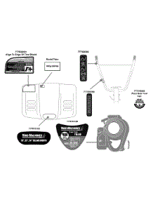 Label Map Yard Machines parts for Yard Machines Tiller 21B-240R200 / 2010 from AppliancePartsPros.com