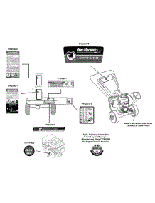 Label Map 24A-45M3000 parts for Yard Machines Chipper-Shredder & Vac 24A-45M3000 / 2010 from AppliancePartsPros.com