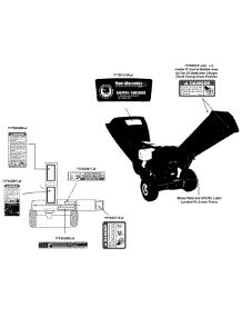 Label Map 24A-464M700 parts for Yard Machines Chipper-Shredder & Vac 24A-464M700 / 2015 from AppliancePartsPros.com