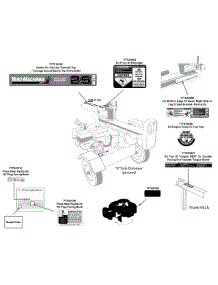 Label Map 24Bf552b729 parts for Yard Machines Log Splitter 24BF552B729 / 2011 from AppliancePartsPros.com