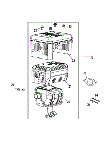 170-Du Muffler parts for Yard Machines Log Splitter 24BG57M1700 / 2014 from AppliancePartsPros.com