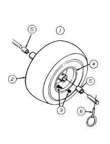Wheel Assembly parts for Yard Machines Snow Thrower 316E610E000 / 1996 from AppliancePartsPros.com