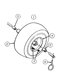Wheel Assembly parts for Yard Machines Snow Thrower 316E660G000 / 1996 from AppliancePartsPros.com
