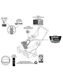 Label Map Yard Machines parts for Yard Machines Snow Thrower 31A-2M1A700 / 2009 from AppliancePartsPros.com