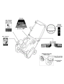 Label Map 31A-2M1e700 parts for Yard Machines Snow Thrower 31A-2M1E700 / 2011 from AppliancePartsPros.com
