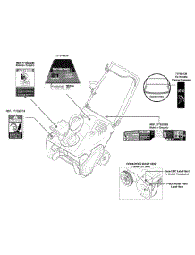 Label Map 31A-2M1e752 parts for Yard Machines Snow Thrower 31A-2M1E752 / 2011 from AppliancePartsPros.com