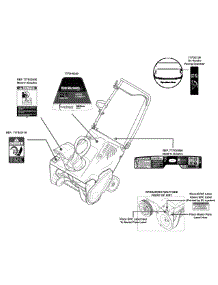 Label Map 31A-2M1e752 parts for Yard Machines Snow Thrower 31A-2M1E752 / 2013 from AppliancePartsPros.com