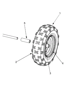 Wheel Assembly parts for Yard Machines Snow Thrower 31A-611D129 / 2003 from AppliancePartsPros.com