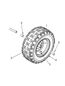 Wheel Assembly parts for Yard Machines Snow Thrower 31A-611D206 / 2001 from AppliancePartsPros.com