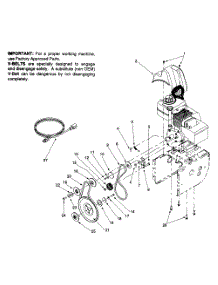 Engine And V-Belts parts for Yard Machines Snow Thrower 31A-611D352 / 1999 from AppliancePartsPros.com