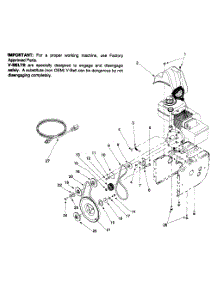 Engine And V-Belts parts for Yard Machines Snow Thrower 31A-614E149 / 1999 from AppliancePartsPros.com
