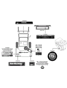 Label Map 31A-62Bd700 parts for Yard Machines Snow Thrower 31A-62BD700 / 2010 from AppliancePartsPros.com