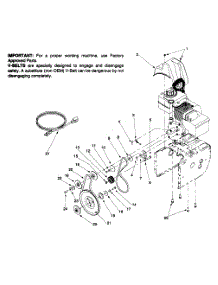 Engine & V-Belts parts for Yard Machines Snow Thrower 31AE610E000 / 1999 from AppliancePartsPros.com