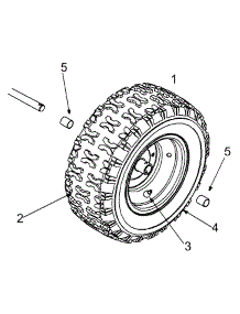 Wheel Assembly parts for Yard Machines Snow Thrower 31AE640F352 / 2000 from AppliancePartsPros.com