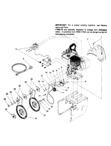Engine And V-Belts parts for Yard Machines Snow Thrower 31AE644E000 / 1999 from AppliancePartsPros.com