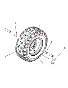 Wheel Assembly parts for Yard Machines Snow Thrower 31AE644E000 / 2001 from AppliancePartsPros.com