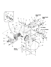 Frame Assembly parts for Yard Machines Snow Thrower 31AE665E118 / 2001 from AppliancePartsPros.com
