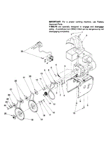 Engine And V-Belts parts for Yard Machines Snow Thrower 31AE6A4E120 / 1999 from AppliancePartsPros.com