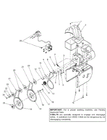 Engine & V-Belts parts for Yard Machines Snow Thrower 31AE6A4E129 / 2001 from AppliancePartsPros.com