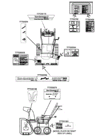 Labels parts for Yard Machines Snow Thrower 31AE740F000 / 2000 from AppliancePartsPros.com