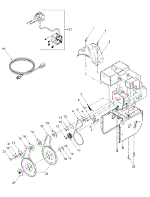 Engine & V-Belt parts for Yard Machines Snow Thrower 31AE740F000 / 2001 from AppliancePartsPros.com